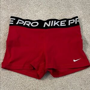 Nike Pro Women's Athletic Red Shorts